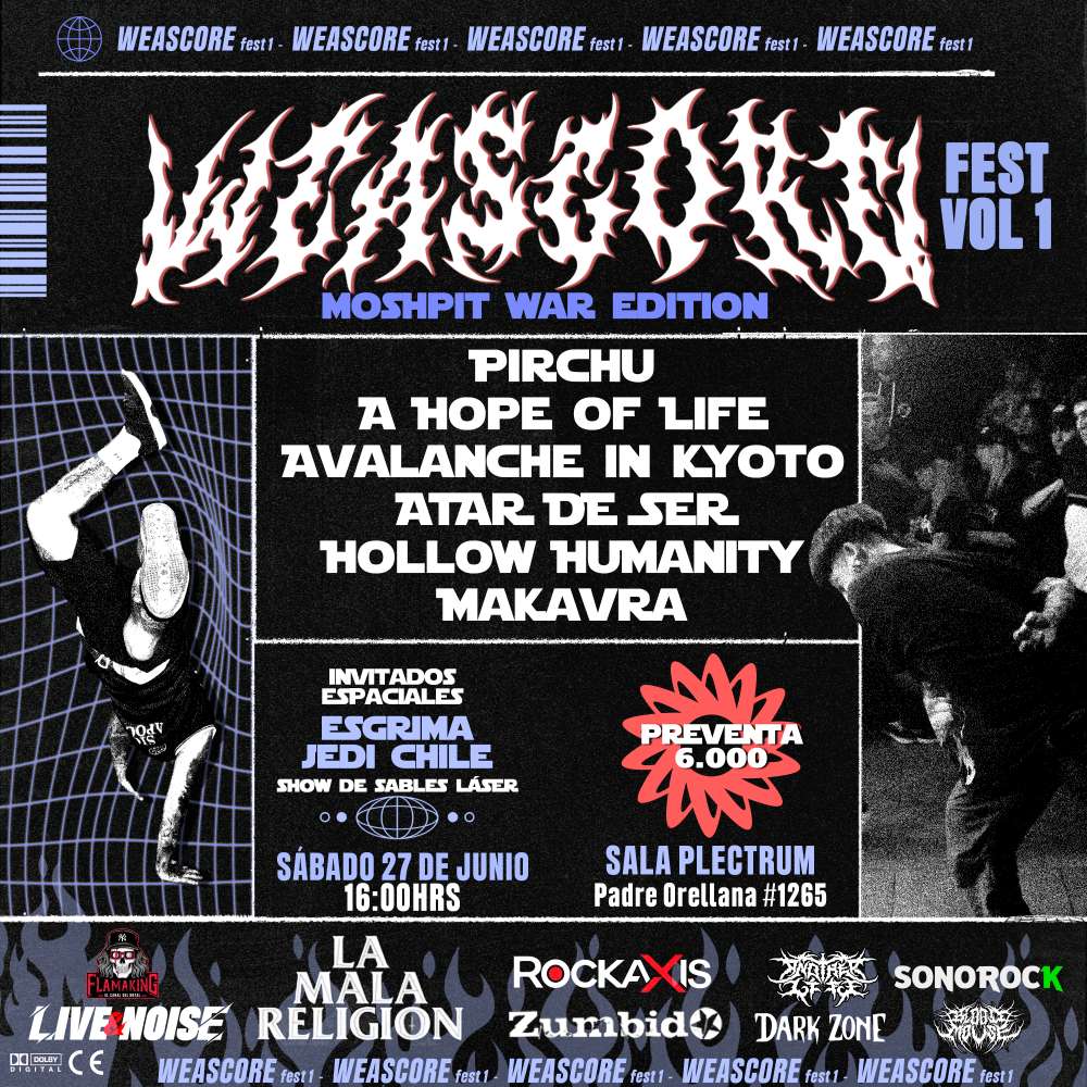 evento Weascore Fest Vol 1 - Moshpit War Edition